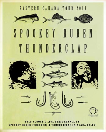 Spookey Ruben tours solo throughout Eastern Canada with Thunderclap