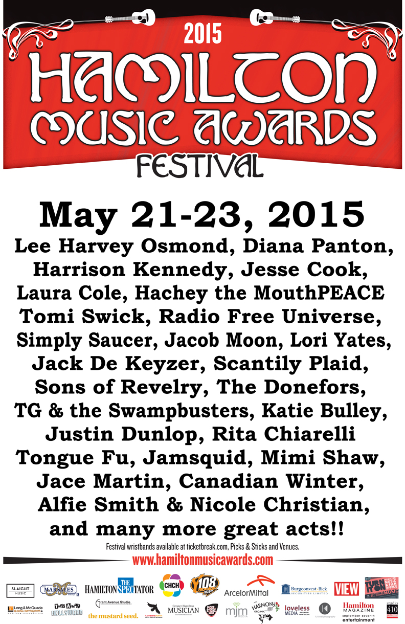 SP President Joey Balducchi is Festival Manager of the Hamilton Music Awards 2015